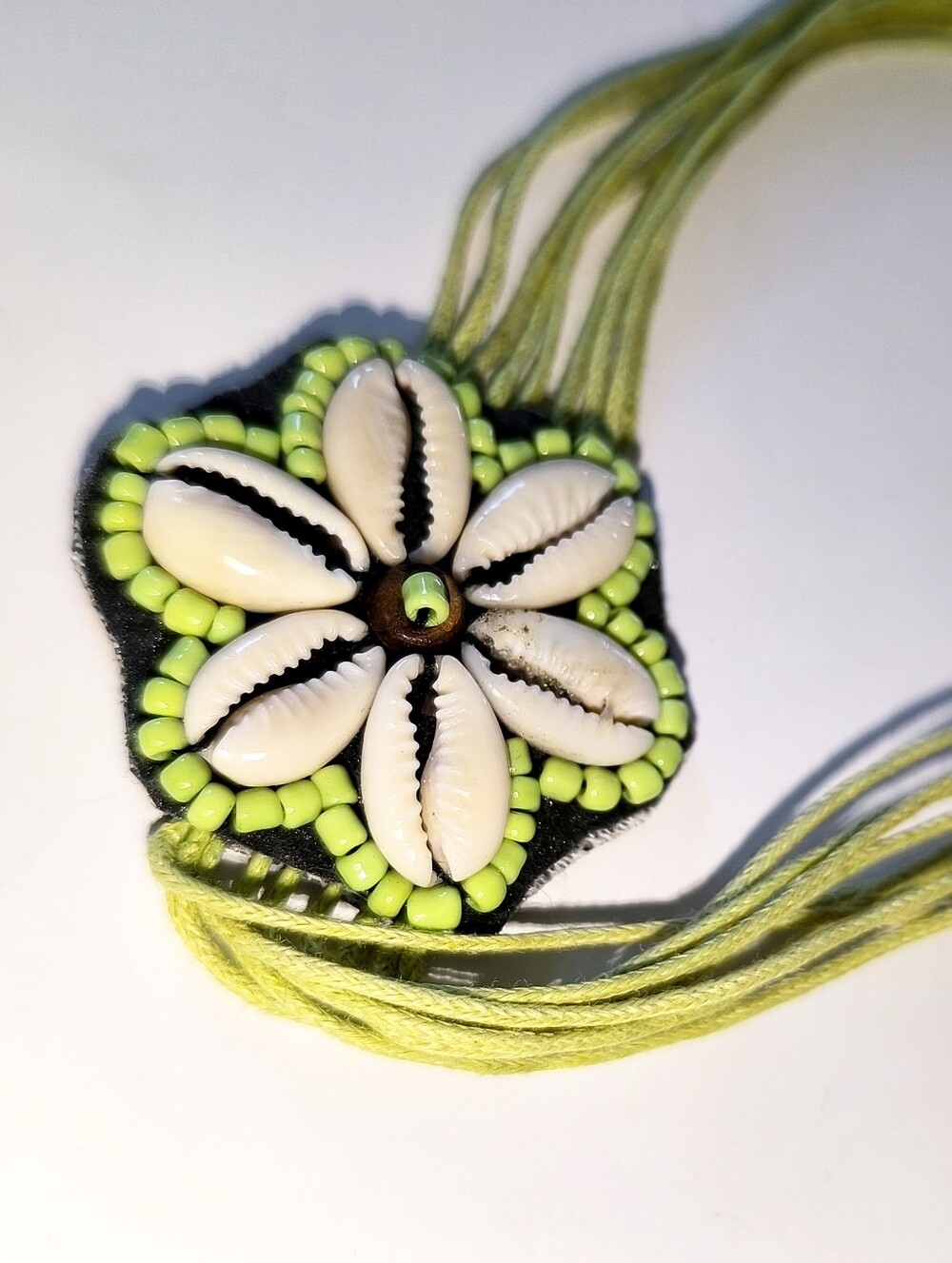 Cute Shell Glass Seeds Flower Choker Necklace Boho Style